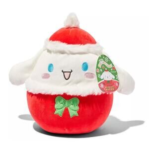 Hello Kitty & Friends 2024 Holiday Cinnamoroll 8-Inch Plush Santa New